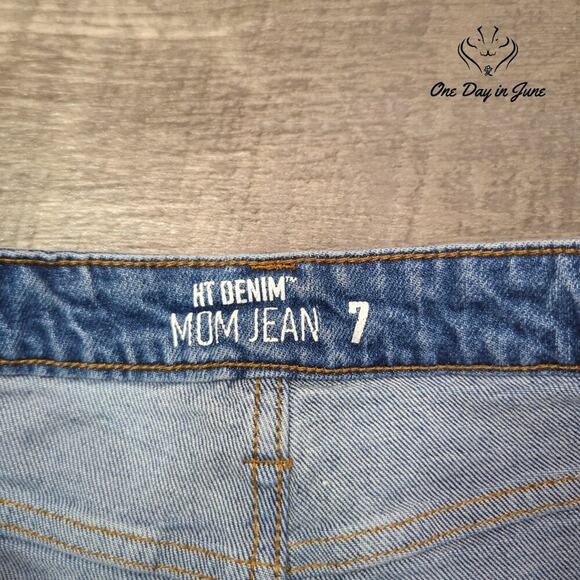 HT Denim High Waist Mom Jeans Size 7 - Picture 2 of 6